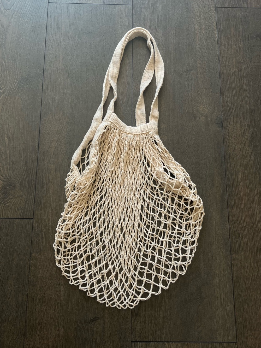 Cream Mesh Market Tote Bag